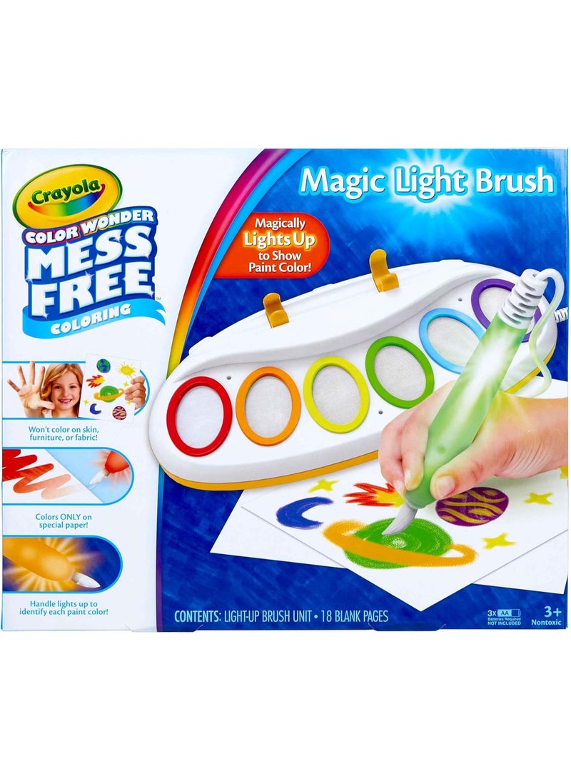Crayola Color Wonder Magic Light Brush, Mess Free Painting Station for Kids, Toddler Toys & Activities, Holiday & Christmas Gifts for Kids, Ages 3+